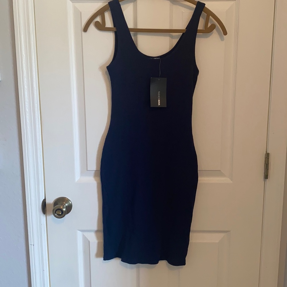 Nwt navy tank dress
